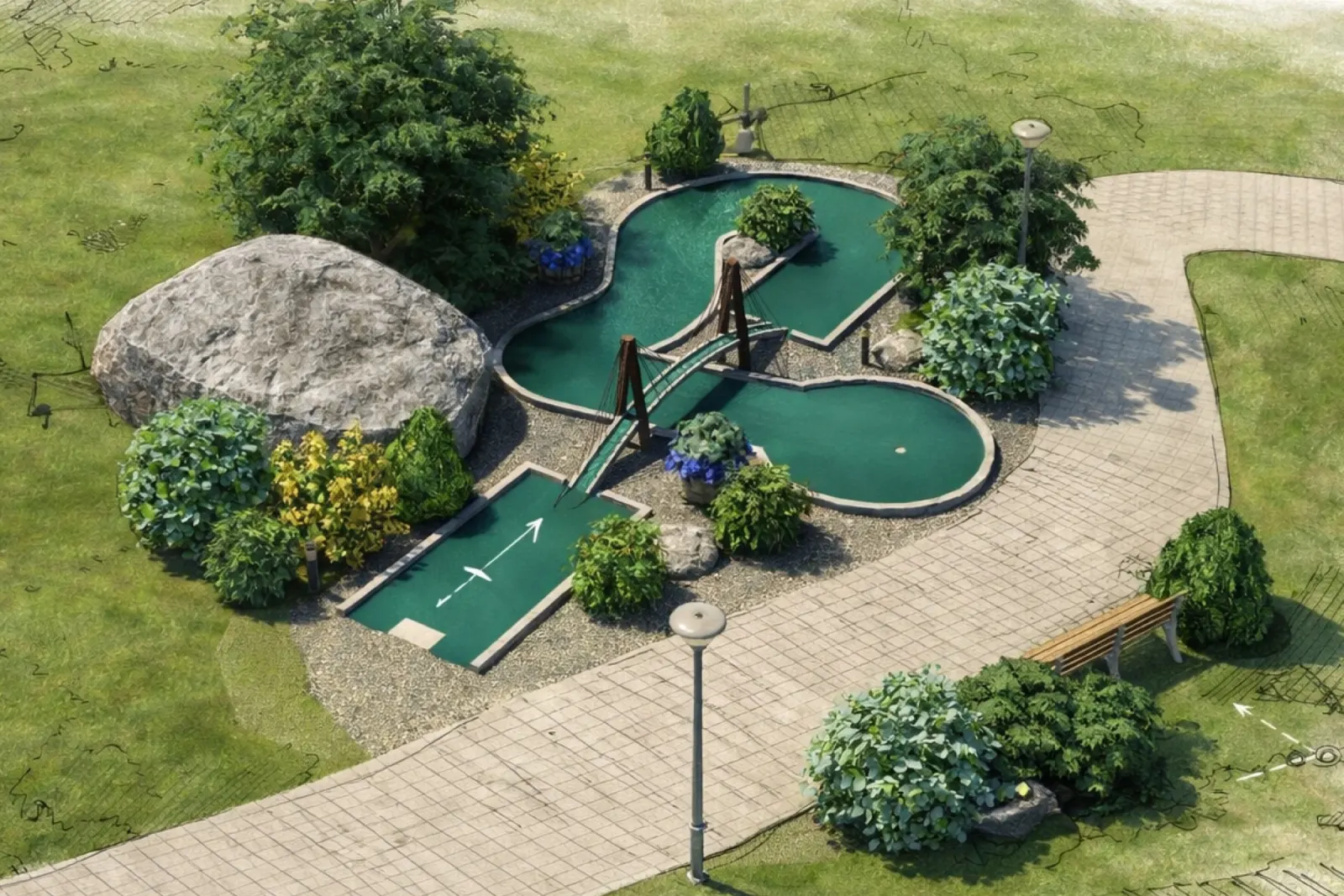 Mini-golf du pack Leisure Venues